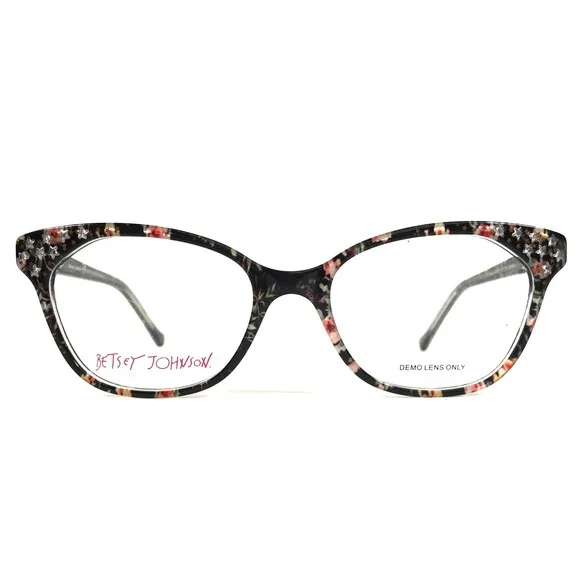 BETSEY JOHNSON FLORAL BLACK FRAME 100% UV PROTECTION WITH BLACK FRAME Betsey Johnson Sunwear BS01 Black Floral Sunglasses FRAME  main image 3